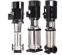Pompe de circulation verticale CDLF en acier inoxydable sanitaire, haute pression, haute pression de refoulement, avec carter durable, roue épaisse et anti-corrosion