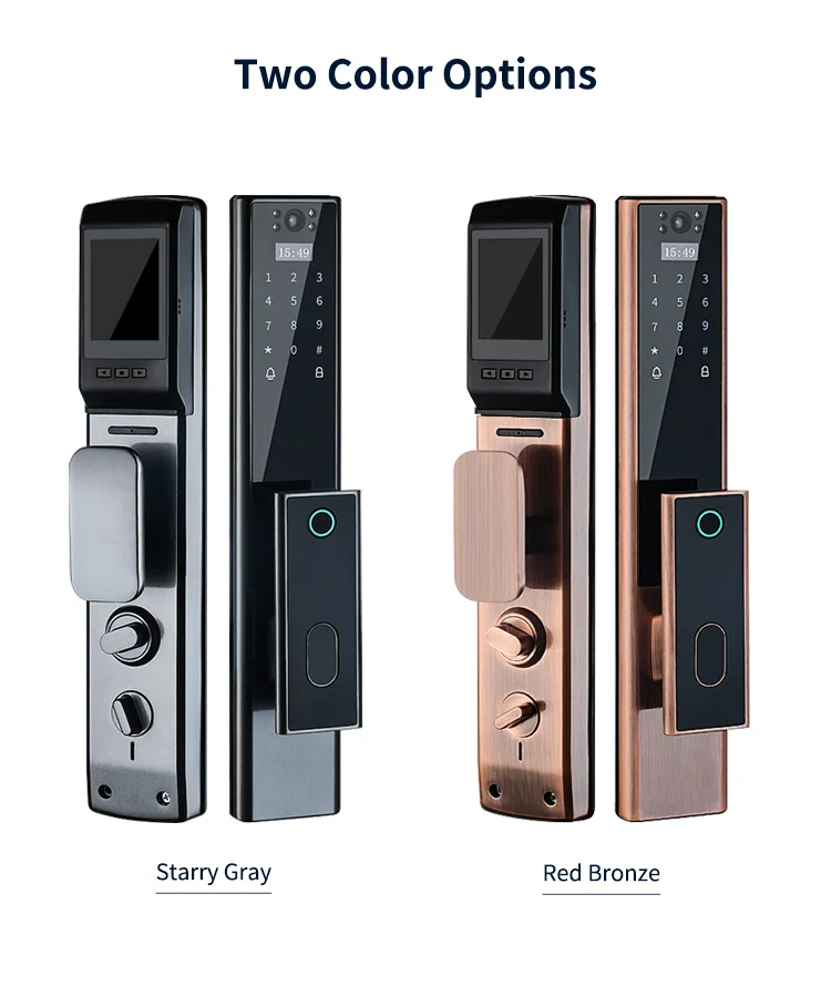 New Design Smart Door Lock 2021 Surveillance Camera  Home Security Fully Automatic Finger print Door Lock