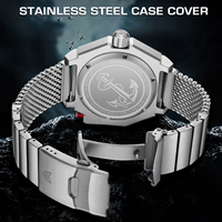 Montre de Plongée Homme LIGE FN1809 1000M Étanche Mouvement Japonais Cadran Lumineux Bicolore Automatique en Acier Inoxydable Lunette Tournante+Boîte