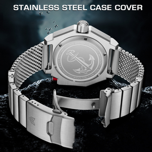 Đồng hồ lặn nam LIGE FN1809 1000M chống nước, máy Nhật Bản, mặt số dạ quang, hai màu, tự động, viền xoay bằng thép không gỉ - Product Image 4