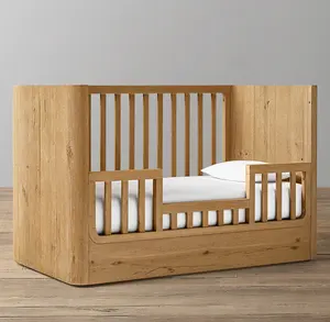 Sassanid OEM 유기농 중세기 디자인 십대 침실 컬렉션 미국 화이트 오크 오슬로 패널 유아용 침대 침대 변환 키트