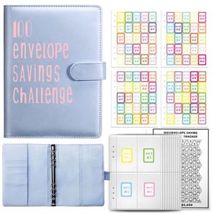 Classeur personnalisé pour 100 enveloppes – Défi d'épargne – Carnet de budget original avec enveloppes pour espèces – Pour la maison et le bureau – Économisez facilement 5 050 $ - Product Image 2