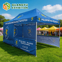 Tente promotionnelle extérieure personnalisée pliable, chapiteau publicitaire en tissu imprimé 10x10 pieds, tente pliante, gazebo pliable