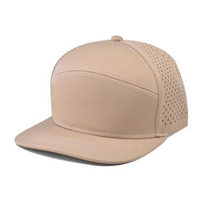 Casquette Snapback Hip Hop Personnalisée Imperméable 100% Polyester Vierge 6 Panneaux Broderie Personnalisée Chaînes Visière Plate Perforations Laser - Product Image 6