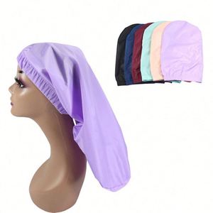 Gorro de Ducha Extra Largo, Impermeable, de Seda y Satén, Protector para el Cabello, para Trenzas y Estilos Naturales, Set Promocional de Regalo - Product Image 1