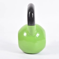 Ensemble de kettlebells en fonte revêtues de PVC coloré 2kg 4kg 6kg 12kg avec logo personnalisé pour la musculation à domicile et l'entraînement en force
