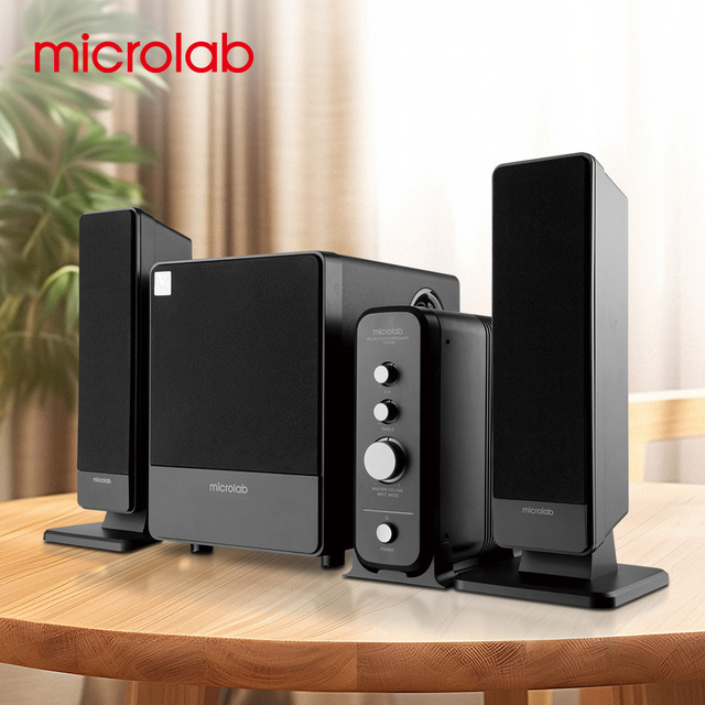 Microlab FC570BT 2.1 Speaker Plastic Discrete Amp BT 5.3 Optical/Coaxial Lossless Input European Tuning Deep Bass Hi-Res Audio