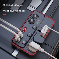 Convertisseur de puissance pour voiture 150W avec double USB et double Type-C, prise allume-cigare à charge rapide QC3.0 PD, affichage numérique de la tension