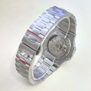 Montre mécanique entièrement automatique pour homme <span class=keywords><strong>SEIKO</strong></span> NH38, mouvement 41 mm, acier inoxydable ajouré, verre minéral, résistance à l'eau 10 bars - Product Image 4