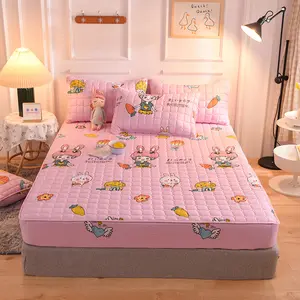 Ready To Ship Printed Quilted Fitted Bed Cover Mattress Protector Waterproof Mattress Cover