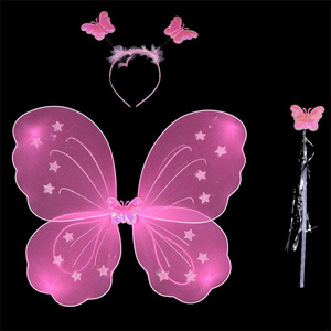 Disfraz de Hada al por Mayor para Niñas, Alas de Mariposa, Varita Mágica, Diadema, Conjunto de Disfraz para 3-8 Años - Product Image 3
