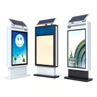 Boîtes lumineuses publicitaires LED en acier inoxydable, panneau publicitaire vertical défilant, tableau d'affichage mural, panneau de signalisation solaire pour la rue