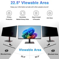 Filtre d'écran anti-reflets et anti-espion à double sens bloquant la lumière bleue pour moniteur LCD de bureau Lenovo 21,5 pouces 16:9