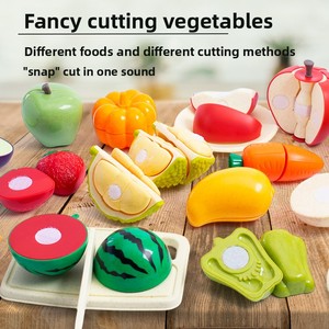 Juego de simulación para niños ecológico de alta calidad, juego de cocina, juguetes de comida, <span class=keywords><strong>juguete</strong></span> de corte para niños, <span class=keywords><strong>juguete</strong></span> divertido para cortar <span class=keywords><strong>frutas</strong></span> y verduras - Product Image 3