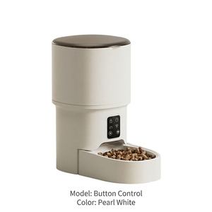 <b>Smart</b> Automatic Pet Feeder 4L With App Control For Cats Indoor Modern Design White Color - Product Image 2