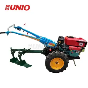 Venta caliente equipo agrícola mini arado tractor de 2 ruedas con máquina de arado de disco