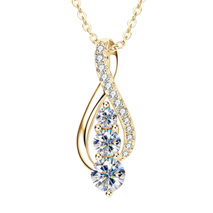 Collar Minimalista de Plata de Ley 925 con Moissanita, Joyería de Moda para Ocasiones Especiales, Cumpleaños, Día de San Valentín, Día de la Madre - Product Image 1