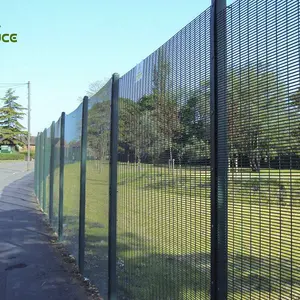 HT-FENCE pagar keamanan logam anti panjat 358 pagar hijau Las keamanan tinggi 358