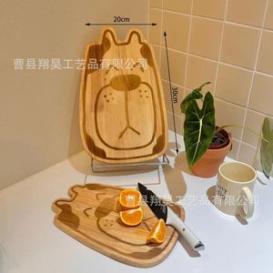 เขียงไม้รูปแมวอเนกประสงค์สำหรับหั่นผักผลไม้ขนมปังใช้บนโต๊ะในครัว - Product Image 4