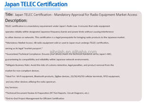 Servicio de Certificación TELEC de Japón para Dispositivos Inalámbricos y Productos de Radiofrecuencia - Product Image 2