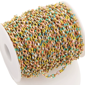 Collar de pulsera de Color de goteo de esmalte de acero inoxidable de 6mm, labios grandes, esmalte de goteo, cadena gruesa de acero de titanio de 5mm, <span class=keywords><strong>accesorios</strong></span> permanentes - Product Image 6