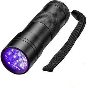 12LED 395nm UV Torch Light Handheld Ultraviolet Flashlight Battery Powered Black Light For Dog Cat Pet Urine Dry Stains Detector