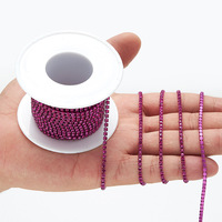Chaînes de strass en verre SS4 SS6 SS8 SS12 SS16 en gros, appliques de strass en cristal, garnitures de diamants en cristal, chaînes de strass en verre