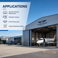 Hangar d'avion métallique préfabriqué pour ateliers industriels et entrepôts extérieurs en acier