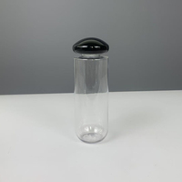 Flacon en plastique transparent pour toner, cylindrique, avec bouchon à bille blanc ou noir, 100 ml, 120 ml, 150 ml, 200 ml, 3 oz, 4 oz, 5 oz, 7 oz, pour sérum de soin de la peau