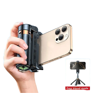 Super mini bâton de selfie portable, design intégré, télécommande Bluetooth, support de téléphone polyvalent, diffusion en direct, acier inoxydable, plastique - Product Image 1