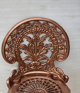 Hermosa Silla de Jardín de Hierro Fundido Color Marrón con Diseño Antiguo, Portátil, para Hogar, Jardín, Parque - Product Image 2
