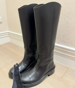 Zapatos de Mujer de Alta Calidad, Zapatos de Cuero de Diseñador de Lujo, Botas de Moda por Encima de la Rodilla, Botas Planas con Punta Redonda para Damas - Product Image 2