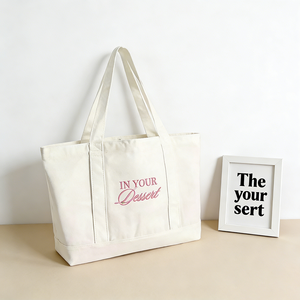 <span class=keywords><strong>Sac</strong></span> fourre-tout promotionnel minimaliste brodé par sublimation, 16 oz, en coton recyclé épais, <span class=keywords><strong>pliable</strong></span>, pour le fitness, le bureau, les courses et la plage - Product Image 3
