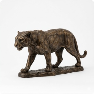 Escultura Antigua de Pantera de Hierro con Acabado en Bronce, Decoración de Lujo para Vestíbulo, Proyecto Test <span class=keywords><strong>A21</strong></span> - Product Image 2