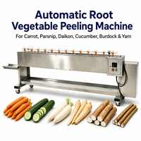 Commerciële automatische wortelschilmachine voor wortelen, komkommers, yams en wortelgewassen