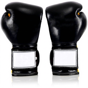 Gants de kickboxing en cuir avec logo personnalisé de haute qualité 12oz Muay Thai combat entraînement sac de boxe gants équipement de boxe en gros - Product Image 1