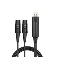 Port MIDI personnalisé USB A 2.0 vers DIN 5 broches câble d'édition de musique MIDI-in MIDI-out pour équipement audio