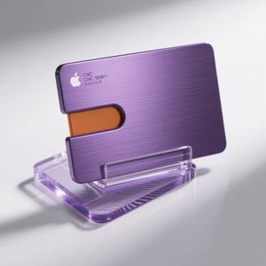 OEM Custom Cnc Machining Service Base Clear Acrylic Sign Holder <b>Place</b> Card <b>Stand</b> for Titanium Alloy Room Card - Product Image 4