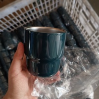 Tasses à café droites en acier inoxydable de 200 ml, personnalisables avec logo, pour promotion de qualité supérieure, vente en gros, modèle 2026 Emerit
