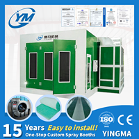 Cabine de peinture standard Yingma YM-QCKQF-002 avec 2 ventilateurs d'admission de 4 kW, débit d'air de 24 000 m³/h pour ateliers de carrosserie