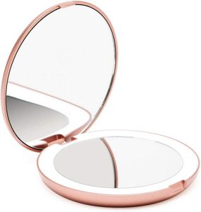 Espejo de Bolsillo Compacto Plegable Redondo Mini de Maquillaje, con Luz LED, para Viaje, Lindo, Venta al por Mayor de Fabricantes - Product Image 2