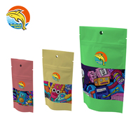 Sacs d'emballage souples en Mylar coloré imprimés sur mesure, pochettes plates mates de qualité supérieure, sacs refermables en aluminium de 3,5 microns avec mon logo