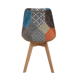 Chaise de salle à manger moderne en bois Chaise de salle à manger du milieu du siècle Chaises de salle à manger en tissu - Product Image 2