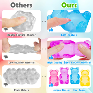 Juguete Sensorial Transparente y Blandito con Forma de Botella para Niños y Adultos, Alivio del Estrés, Ansiedad, Relajación, Diversión, Regalo para Fiestas - Product Image 4