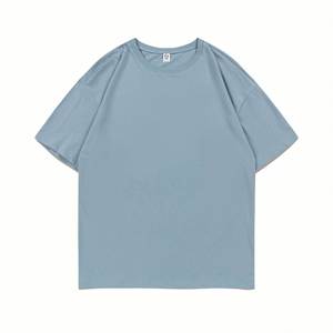 T-shirt unisexe personnalisé en gros, t-shirt décontracté de haute qualité, couleur unie, design personnalisé, logo imprimé - Product Image 3