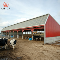 Estructura de Acero Prediseñada de Alta Resistencia para Ganado, Establos, Caballerizas, Resistente a Nieve y Viento Intenso, Construcción Agrícola