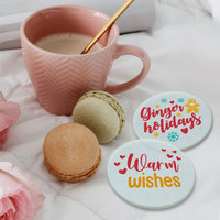 Stock américain 120 pièces/paquet ébauches de sublimation dessous de verre Photo personnalisé 3.9in rond avec coussinets de pied pour la vente en gros en vrac