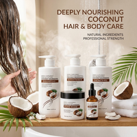 Shampoo nourrissant à la noix de coco en bouteille pompe 500ml, marque privée, OEM, ODM, sur mesure