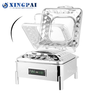XINGPAI Matériel de restauration : Réchauds de buffet électriques martelés en acier inoxydable, chauffe-plats pour buffet - Product Image 3