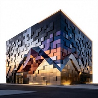 Mur rideau perforé en aluminium pour façade d'hôtel, isolation thermique, protection de la vie privée, style moderne